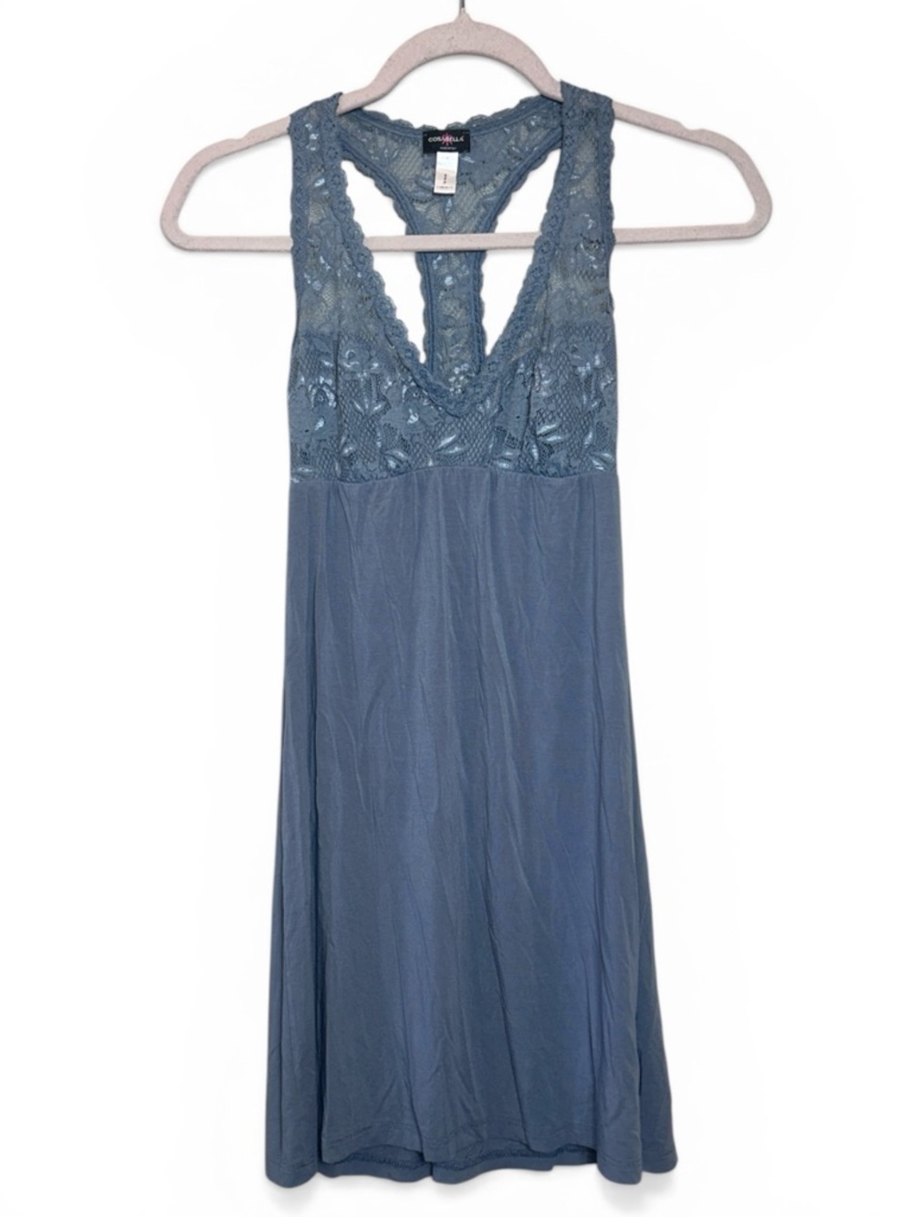 Cosabella Blue Lace Racerback Chemise
